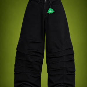 Baggy arrugas negro mate